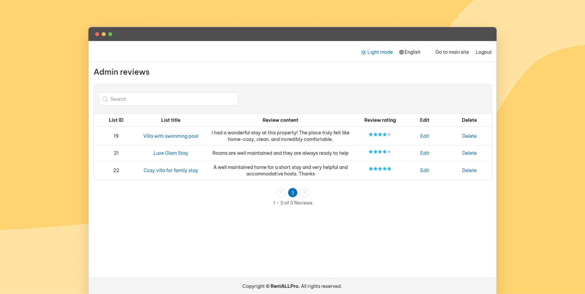 Add reviews & ratings