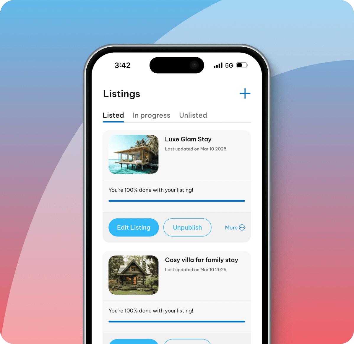 Manage all listings