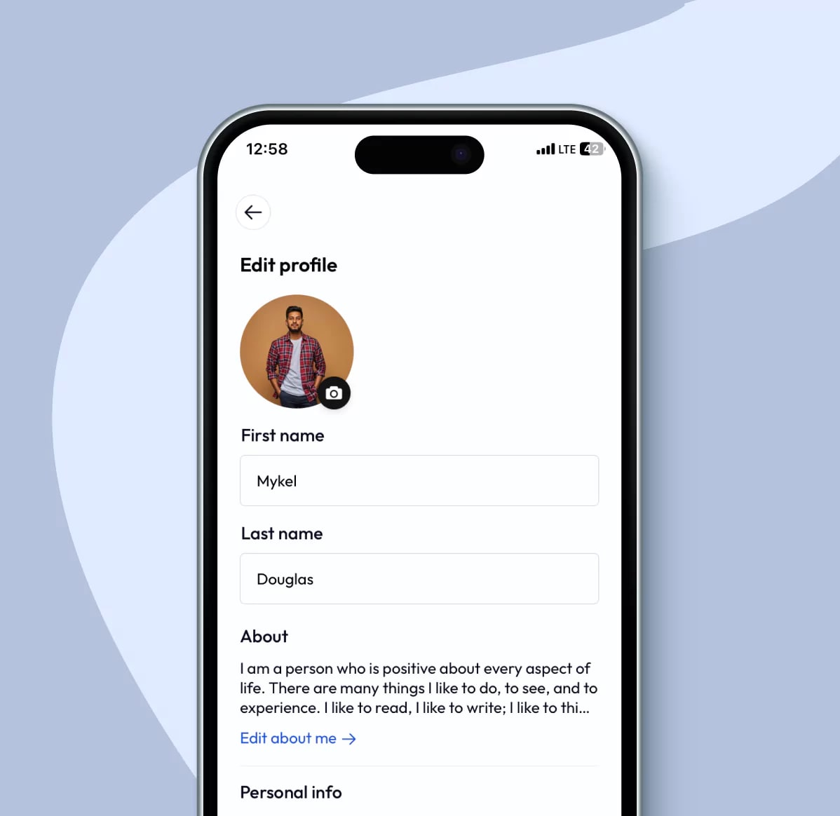 Edit profile
