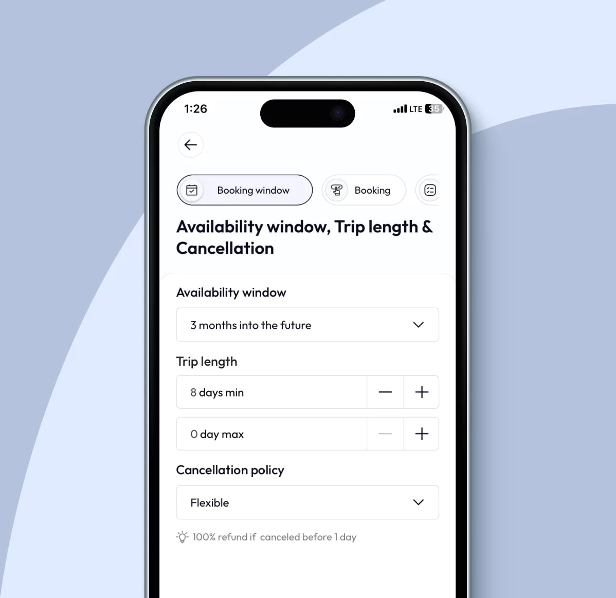 Specify trip length