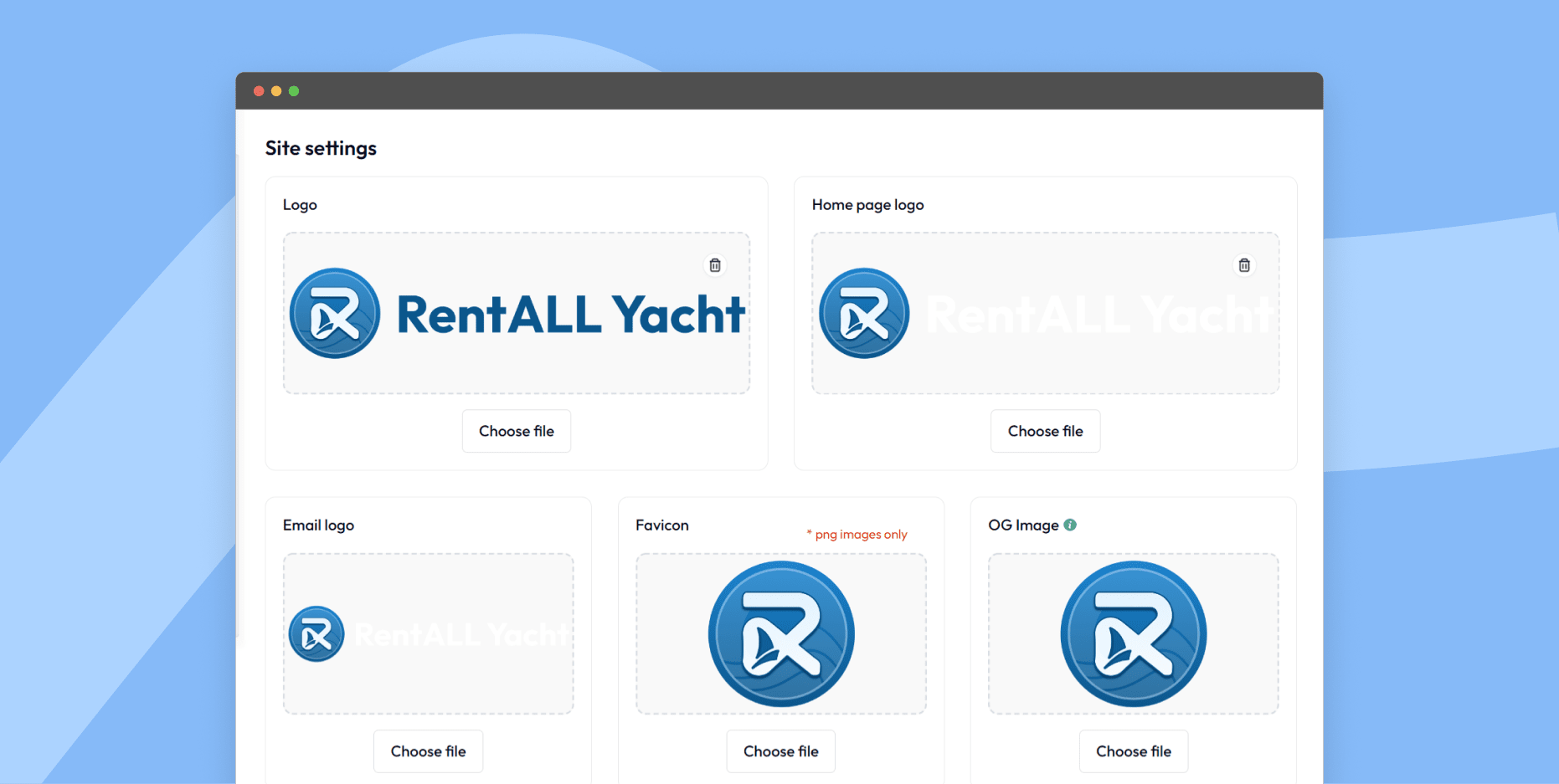 Manage site settings