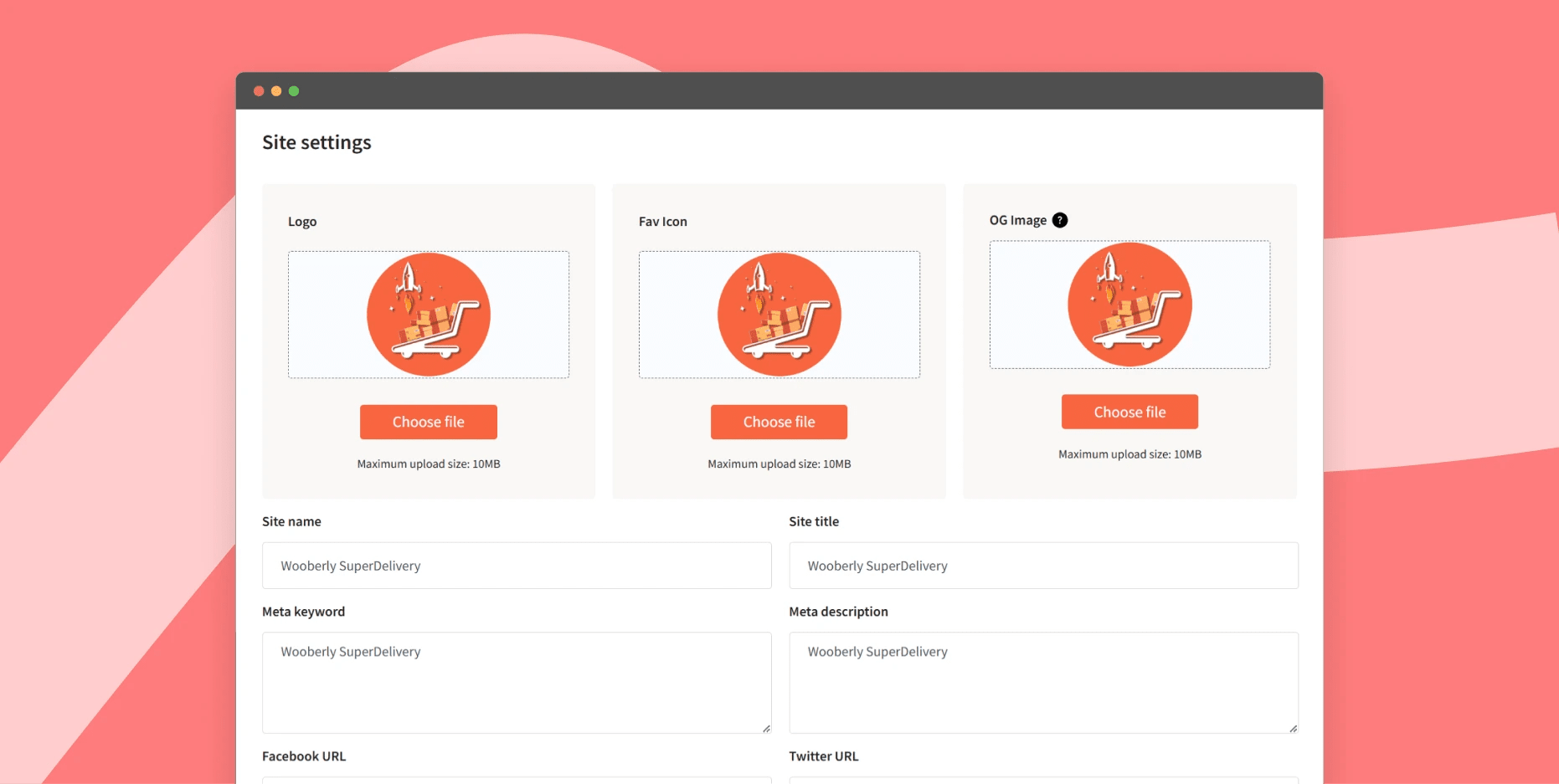 Manage site settings
