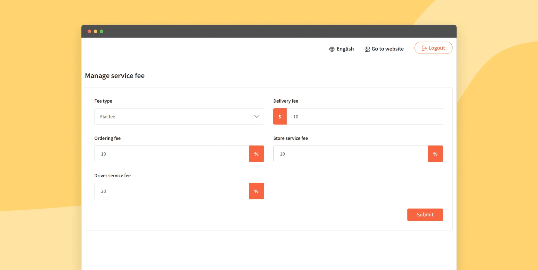 Manage delivery categories