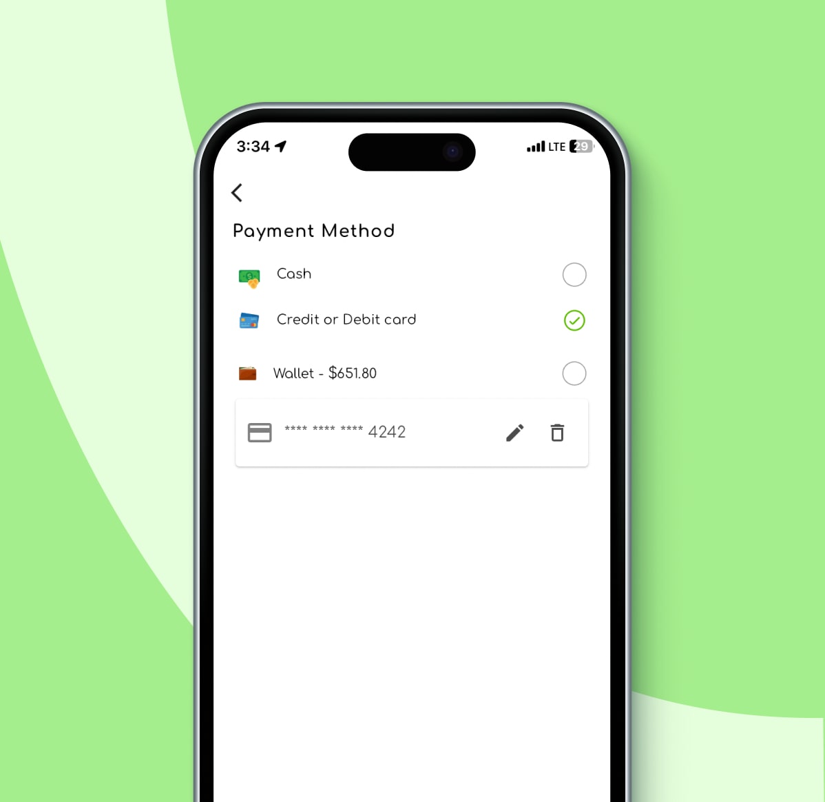 Multiple payment option