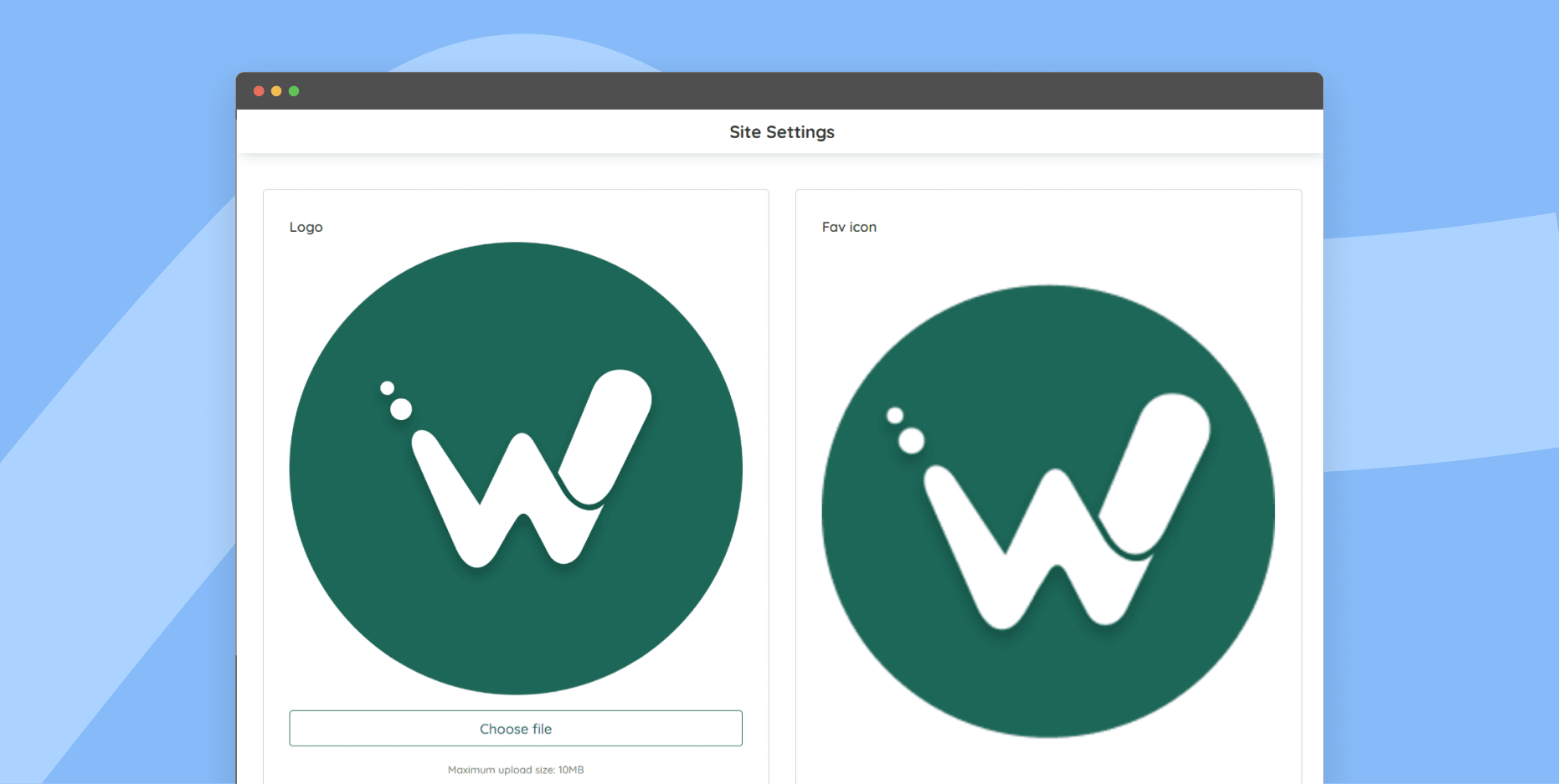 Manage site settings