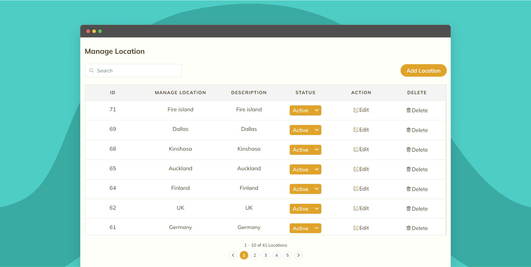 Manage location