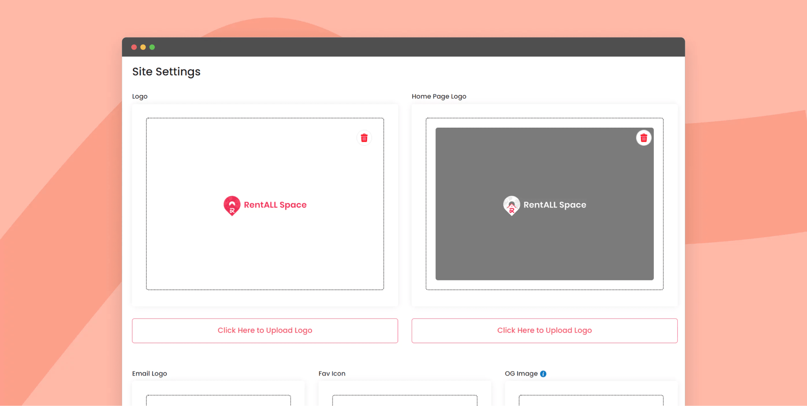 Manage site settings