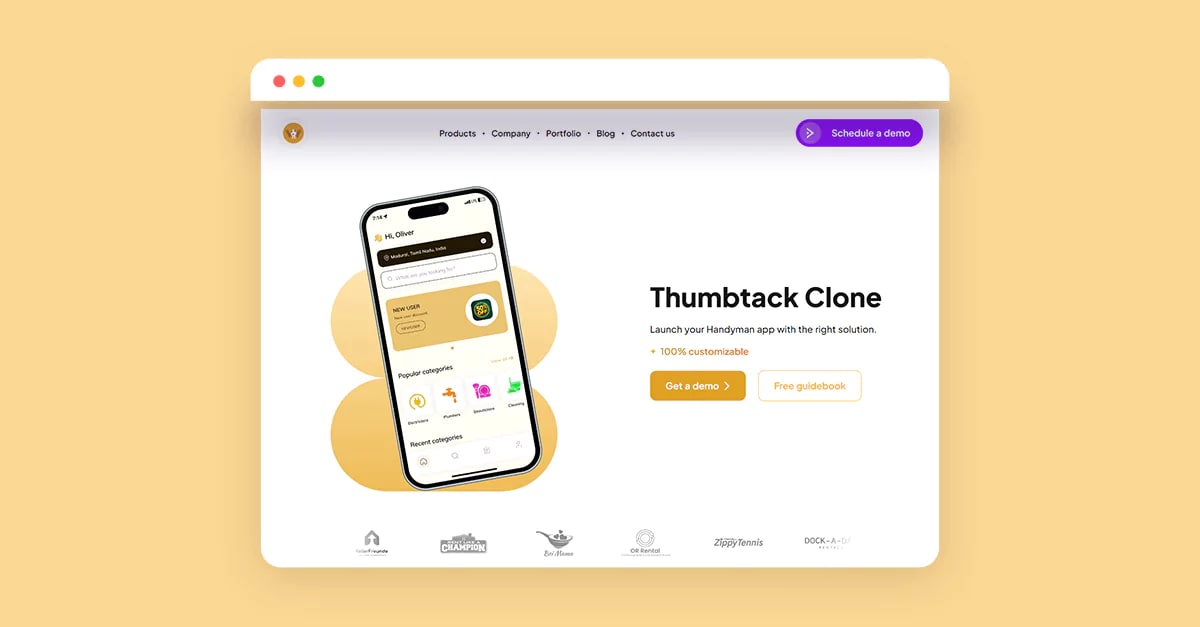 Thumbtack Clone Script - Best Handyman Booking Solution