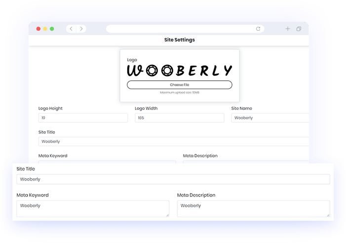 Admin panel site settings feature image