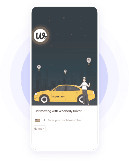 Wooberly driver app screen