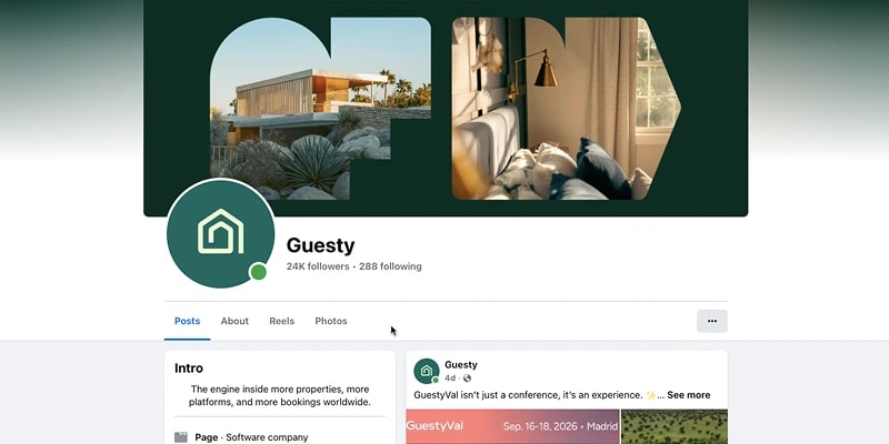 Guesty’s Facebook account
