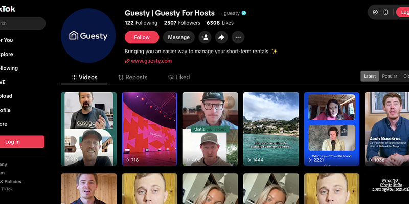 Guesty’s TikTok account