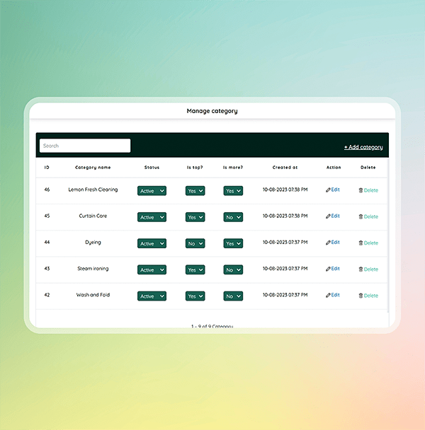 Add & manage categories