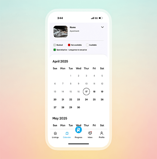Manage booking calendar