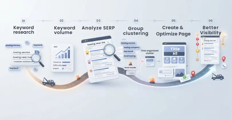 Keyword research for roadside assistance SEO