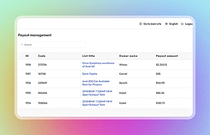 Manage owner payouts 