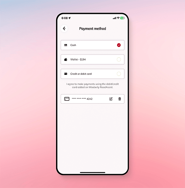 Multiple payment options