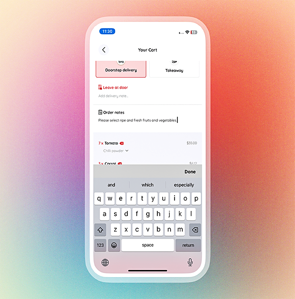 Order notes