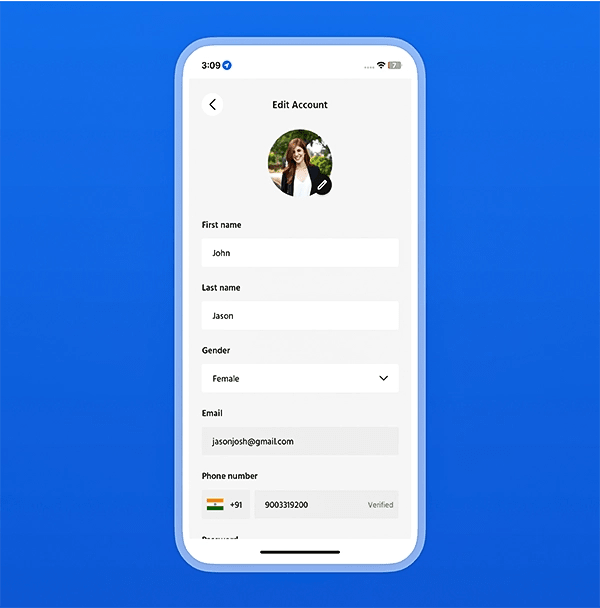 Edit profile