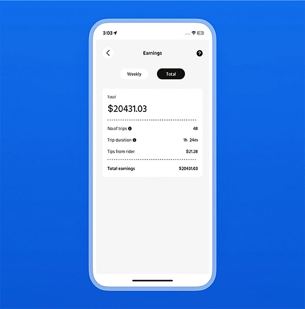 View earning details 