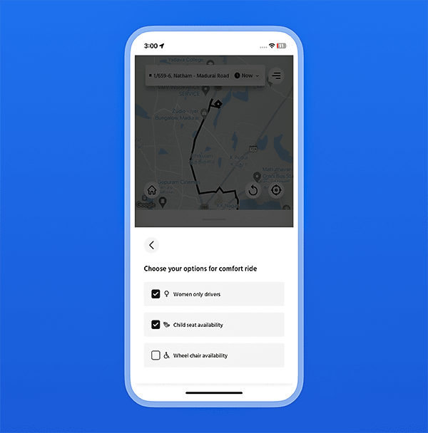 Use ride comfort option 