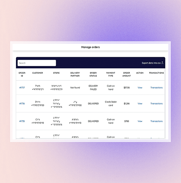 Order management