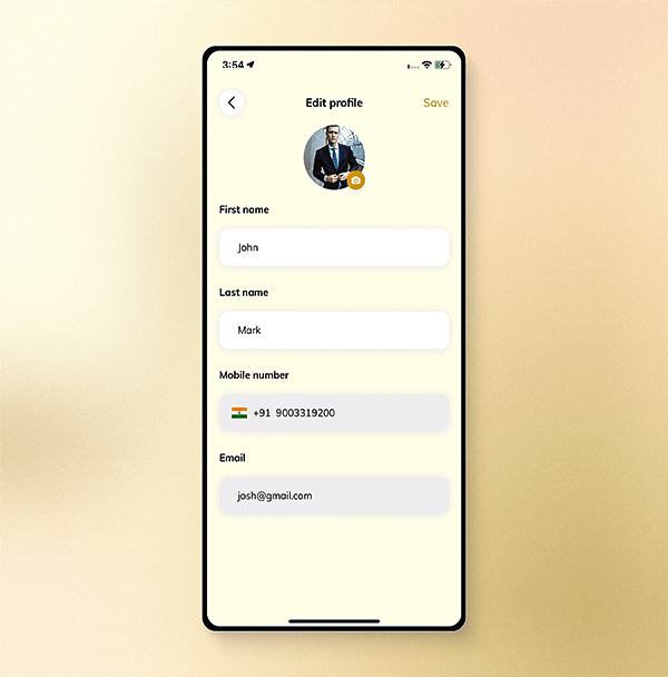 Edit profile