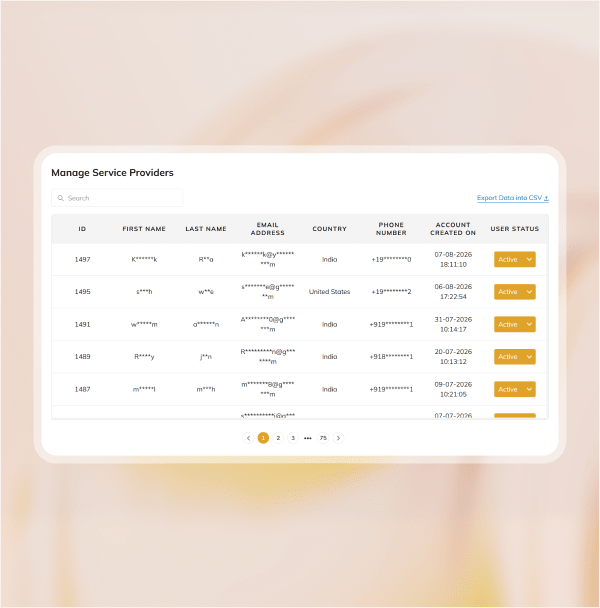 Manage service providers