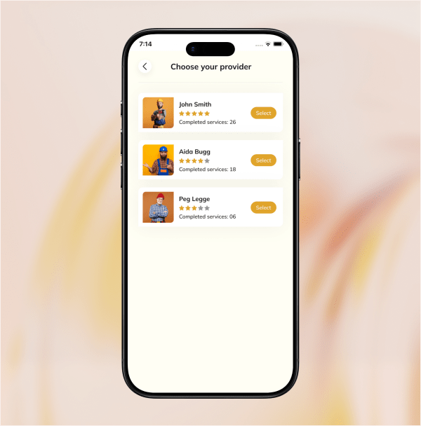 Choose a service provider