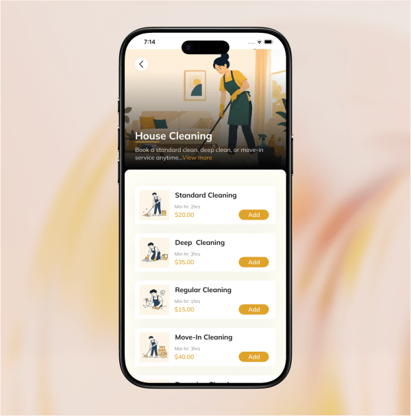 Browse cleaning service types