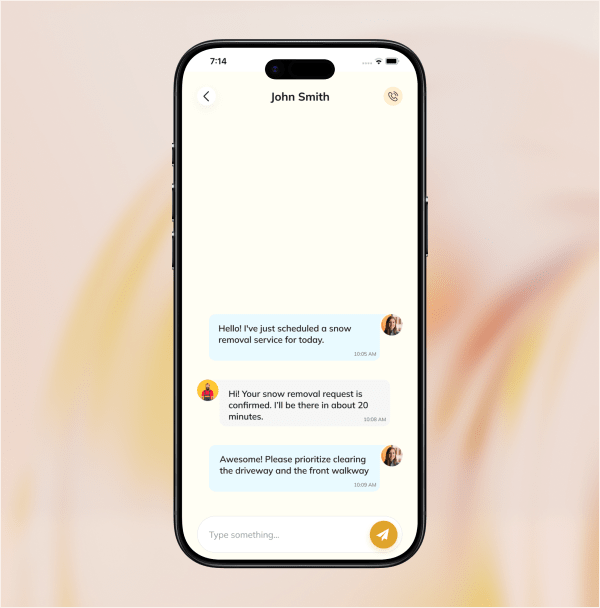 In-app chat