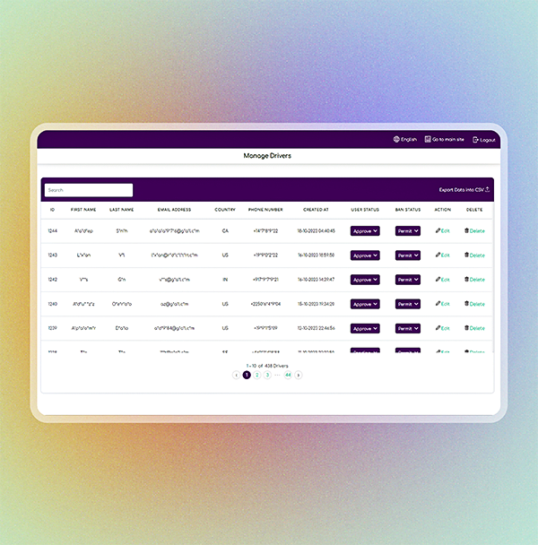 Manage delivery partner