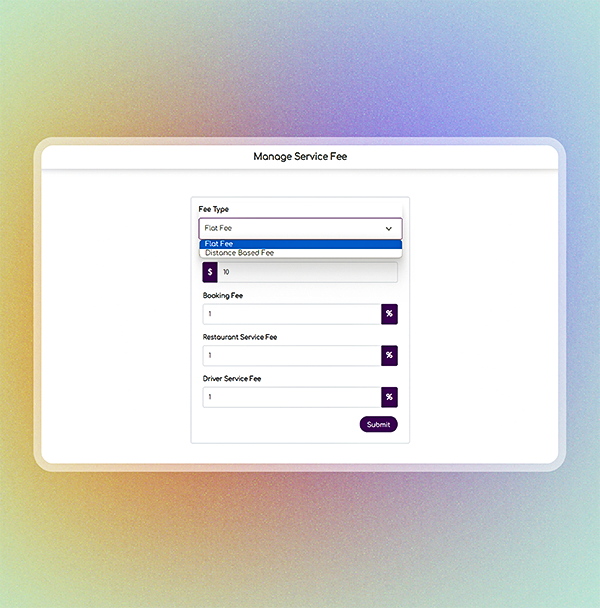 Manage service fee