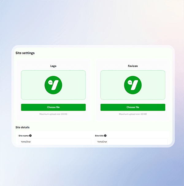 Manage site settings