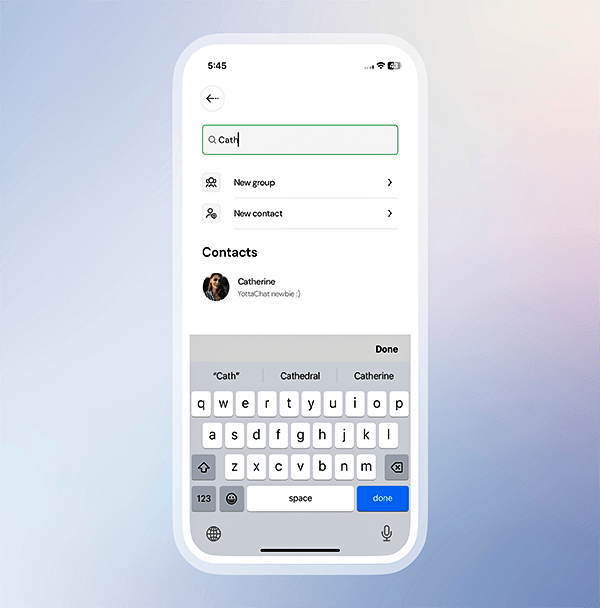 Search contacts