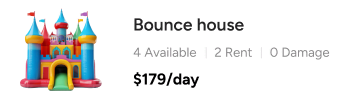 Bounce house rental software