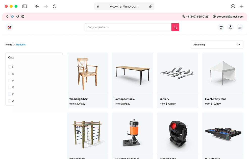 store feature panel