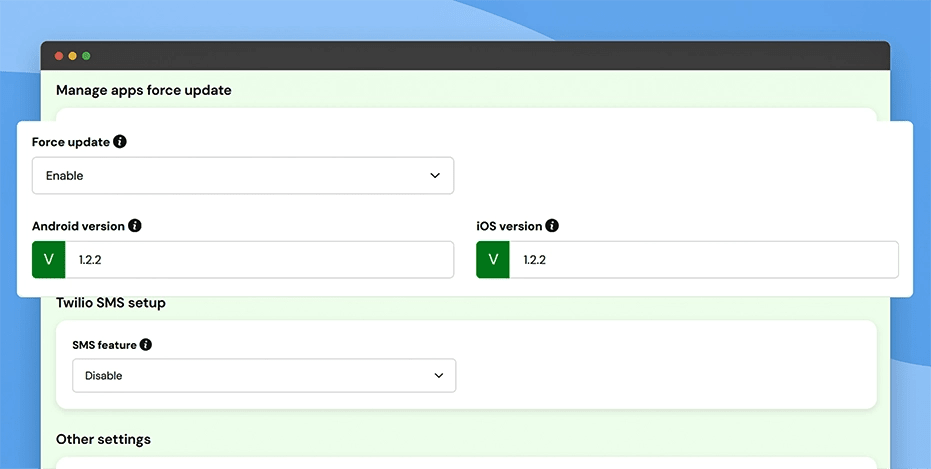 Manage site configuration