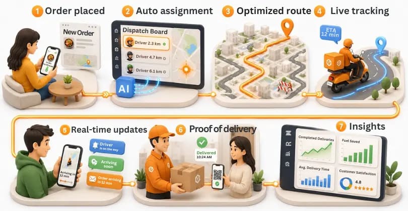 How a delivery management system works