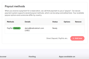 about Manage payout options