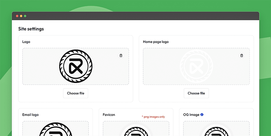 Manage site settings