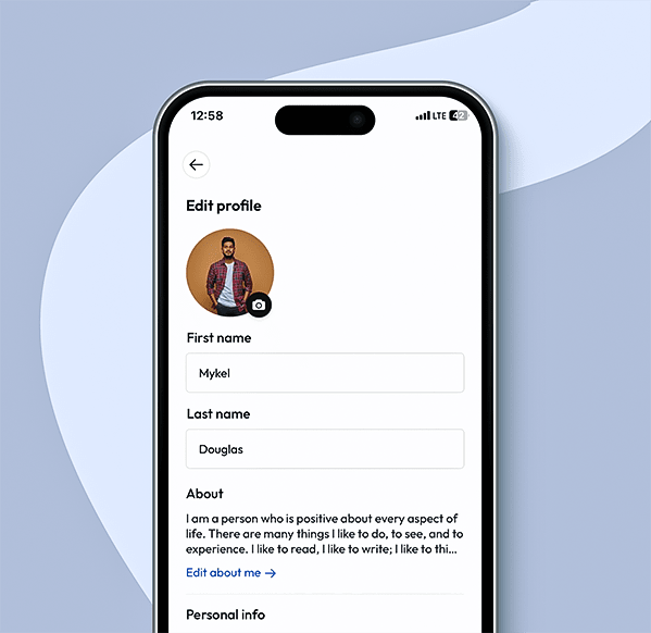 Manage profile