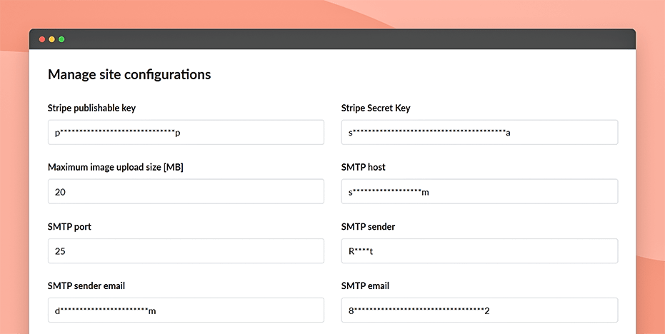 Manage site configurations