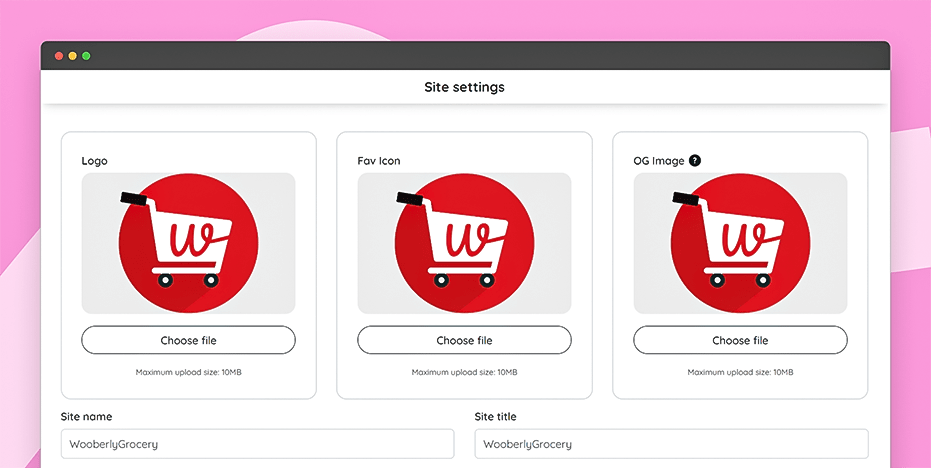 Manage site settings