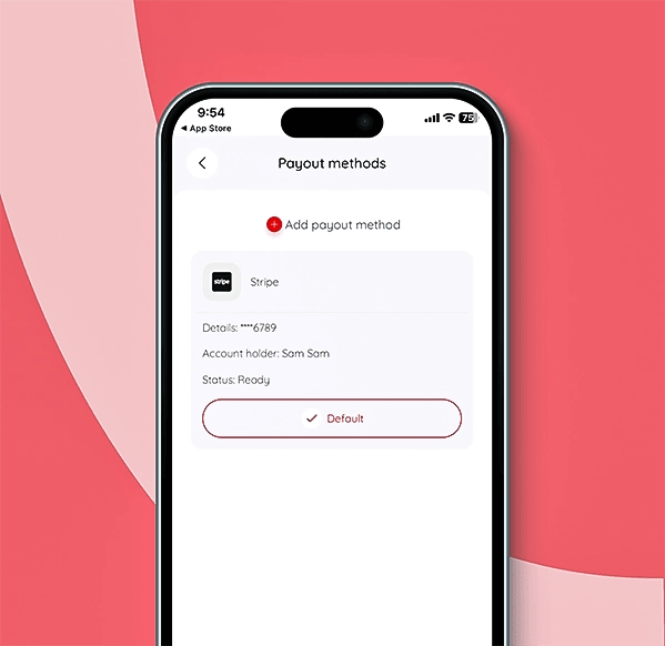 Add payout account