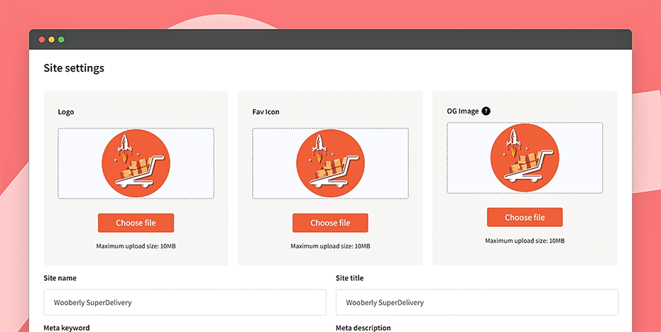Manage site settings