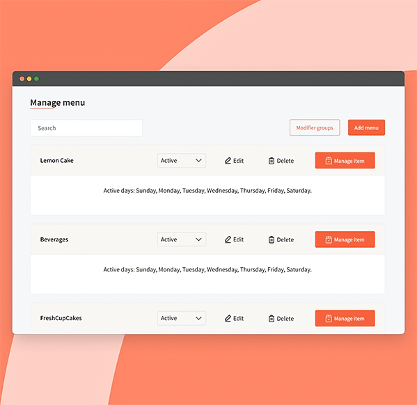 Add & manage menus
