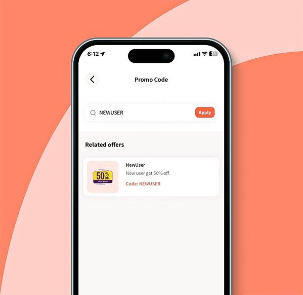 Apply promo codes