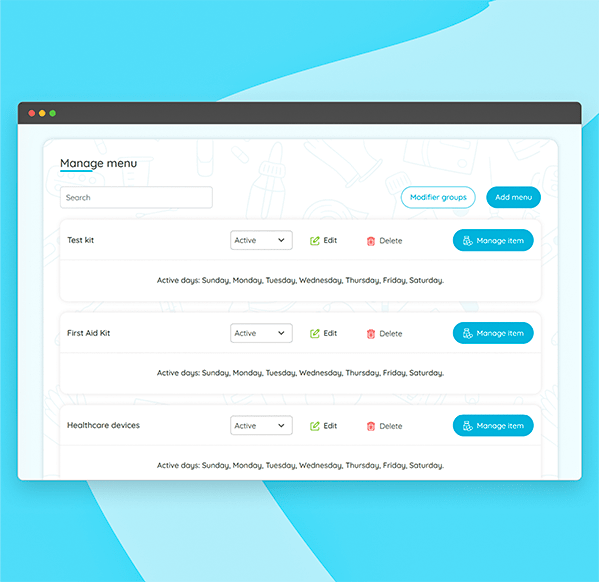 Add & manage menus