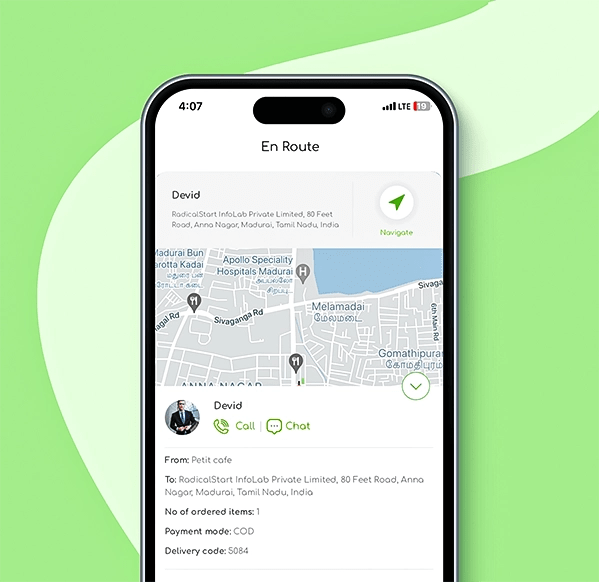 Use call & chat option